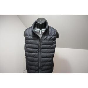 Solaris Insulated Puffer Vest Duck Down Black Quilted Full Zip Mens Size Medium